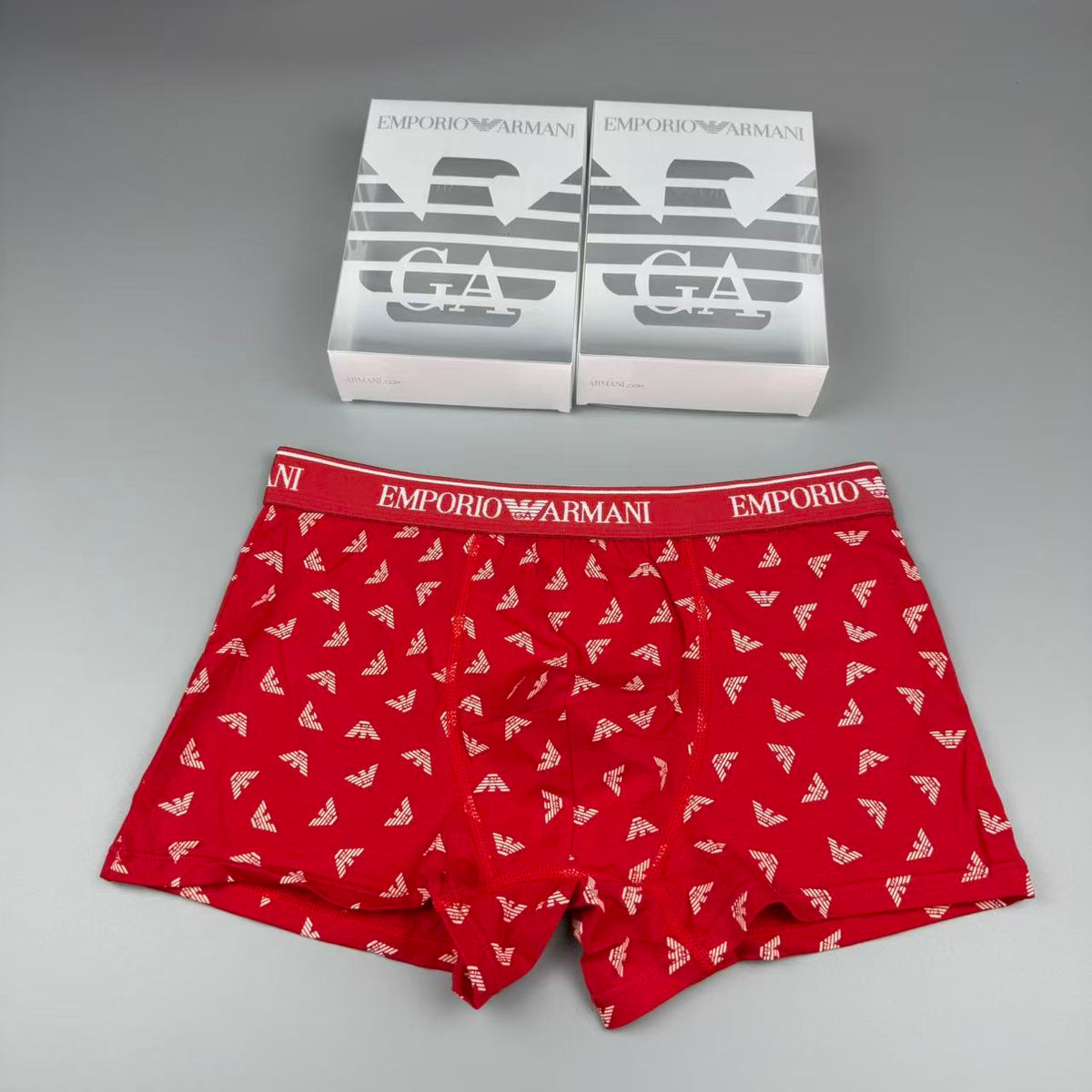 Emporio Armani Black Small Allover Wing Print Boxer Briefs, image 5