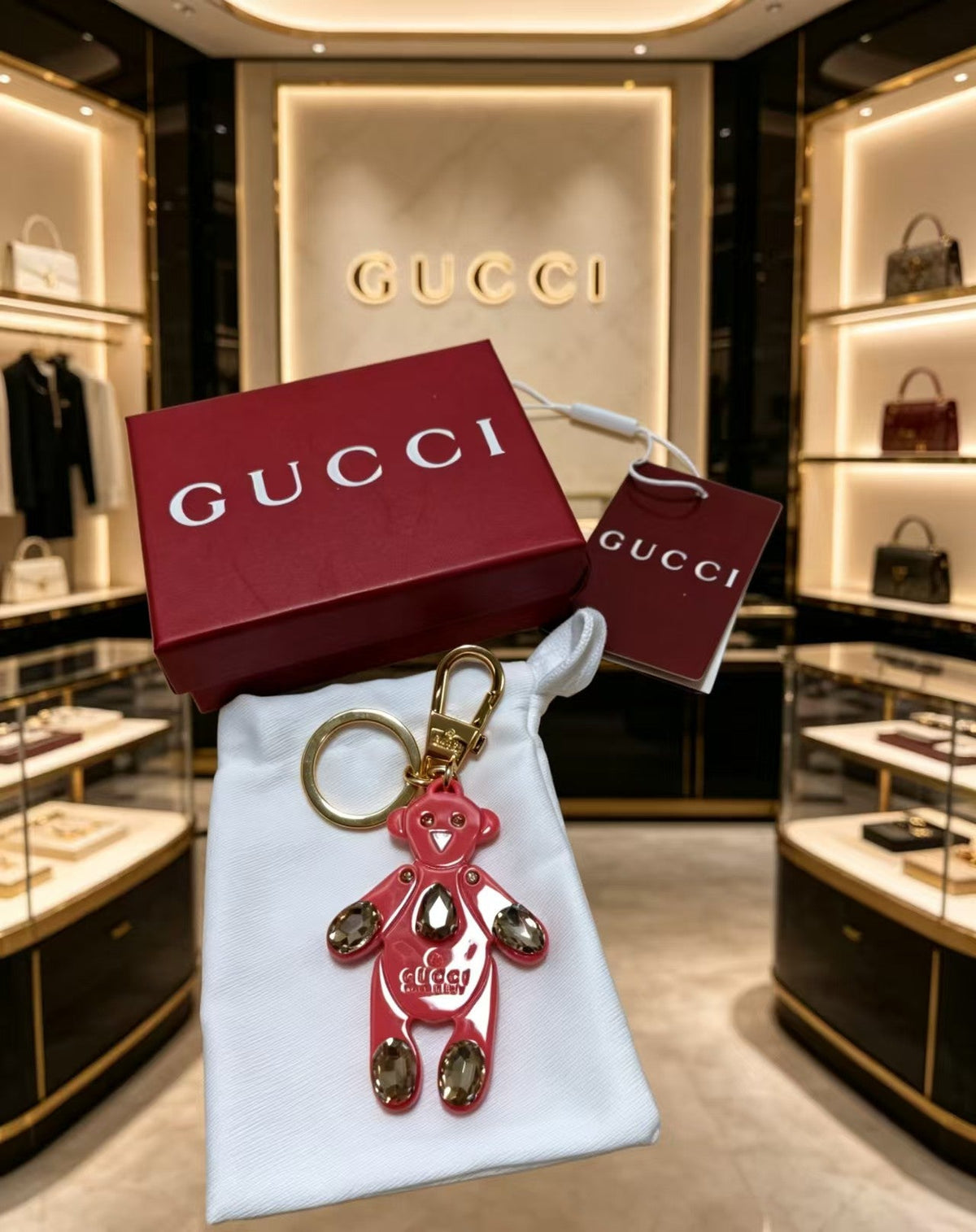Gucci Crystal Vintage-Inspired Pink Jewelry - image 3