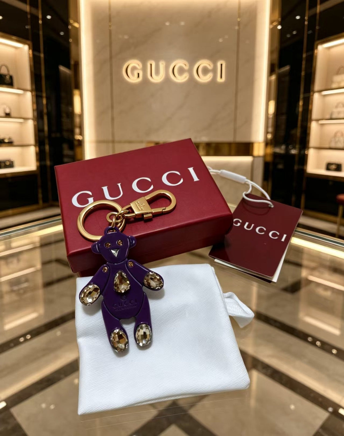 Gucci Crystal Vintage-Inspired Purple Jewelry - image 2