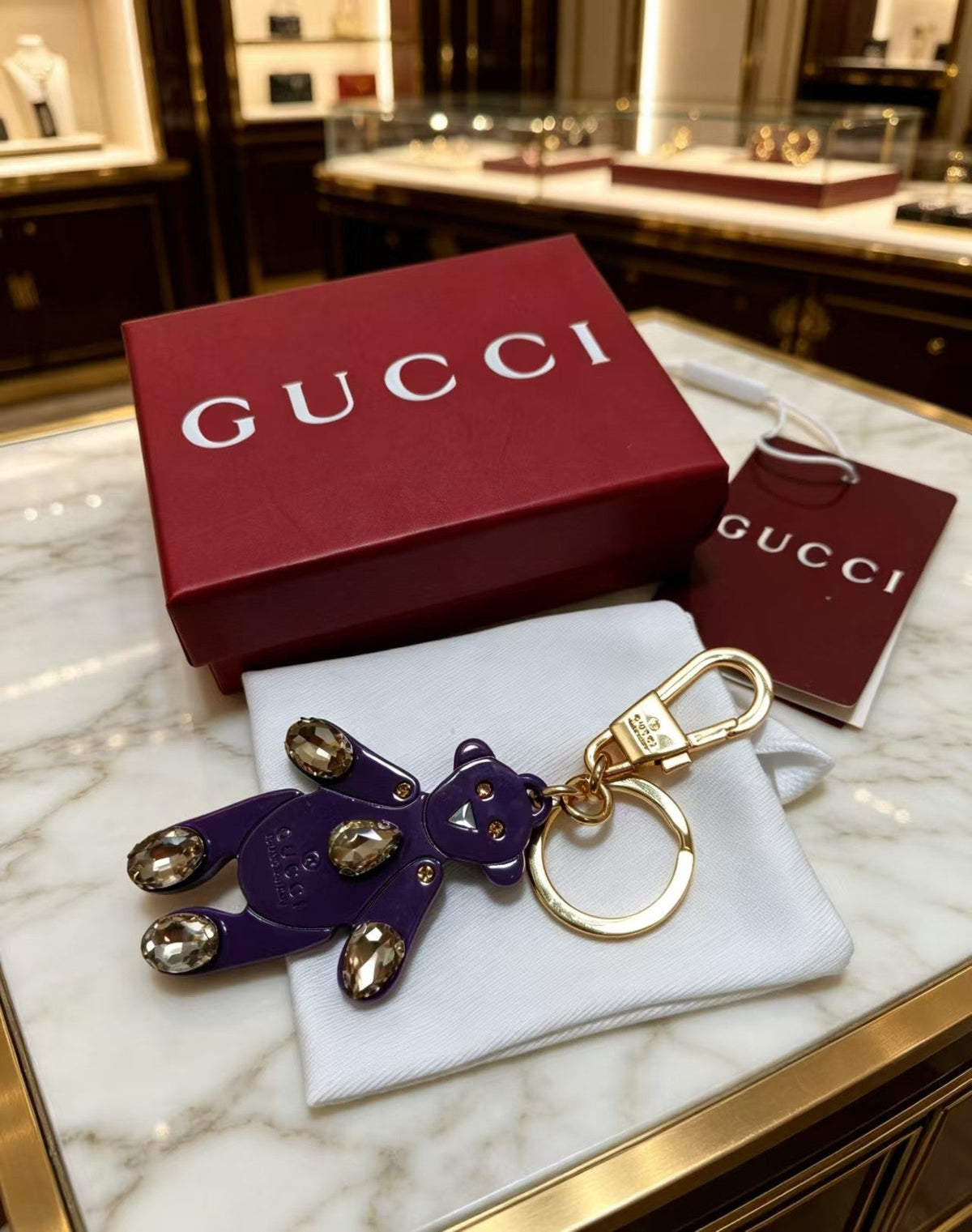 Gucci Crystal Vintage-Inspired Purple Jewelry - image 5