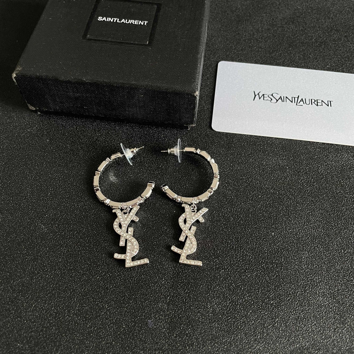 Saint Laurent Vintage-Inspired YSL Logo Stud Earrings – Style 02 - image 5