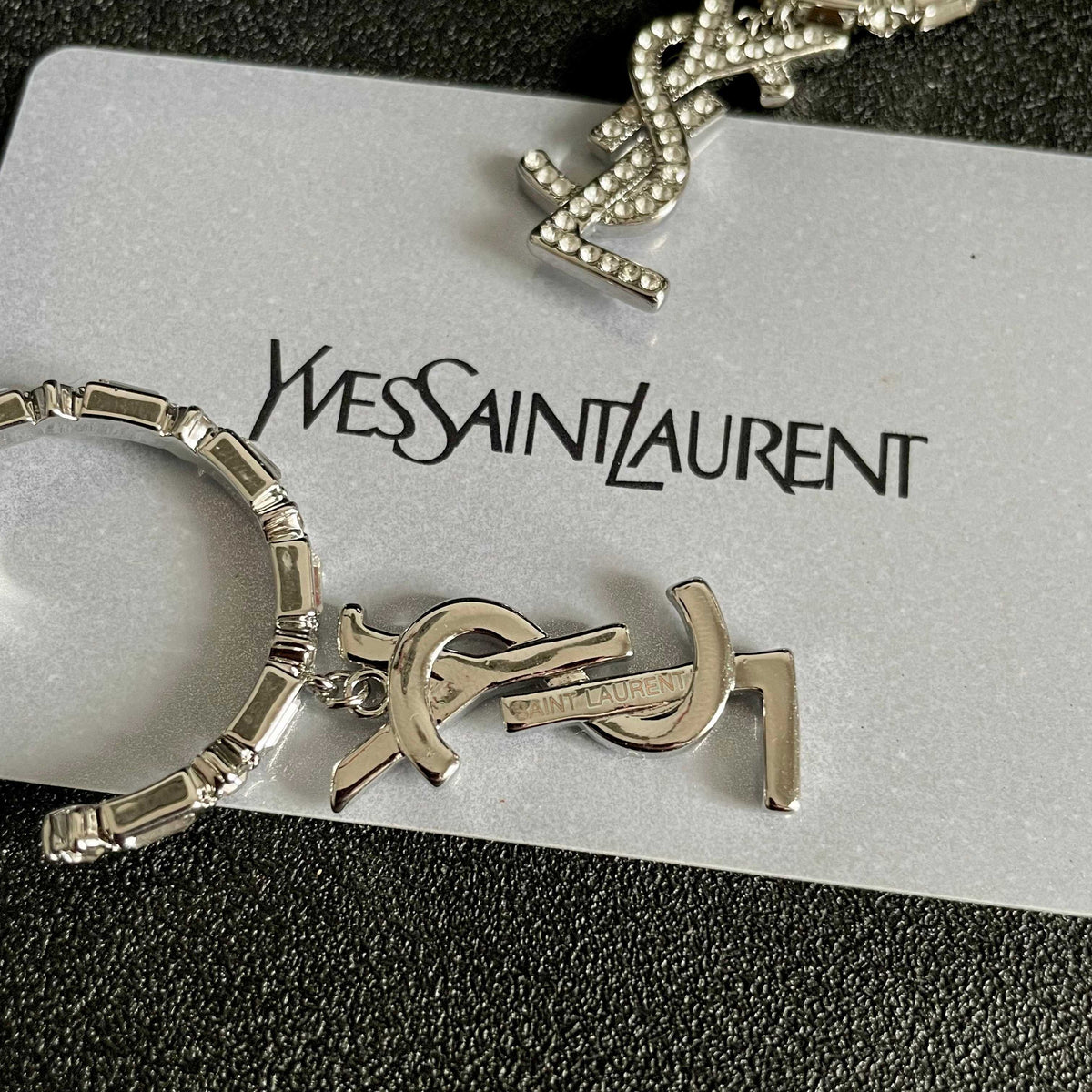 Saint Laurent Vintage-Inspired YSL Logo Stud Earrings – Style 02 - image 7