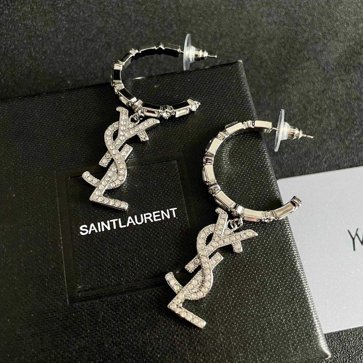 Saint Laurent Vintage-Inspired YSL Logo Stud Earrings – Style 02 - image 9