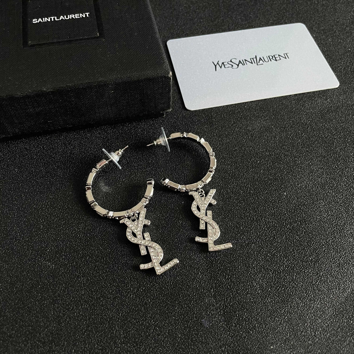 Saint Laurent Vintage-Inspired YSL Logo Stud Earrings – Style 02 - image 6
