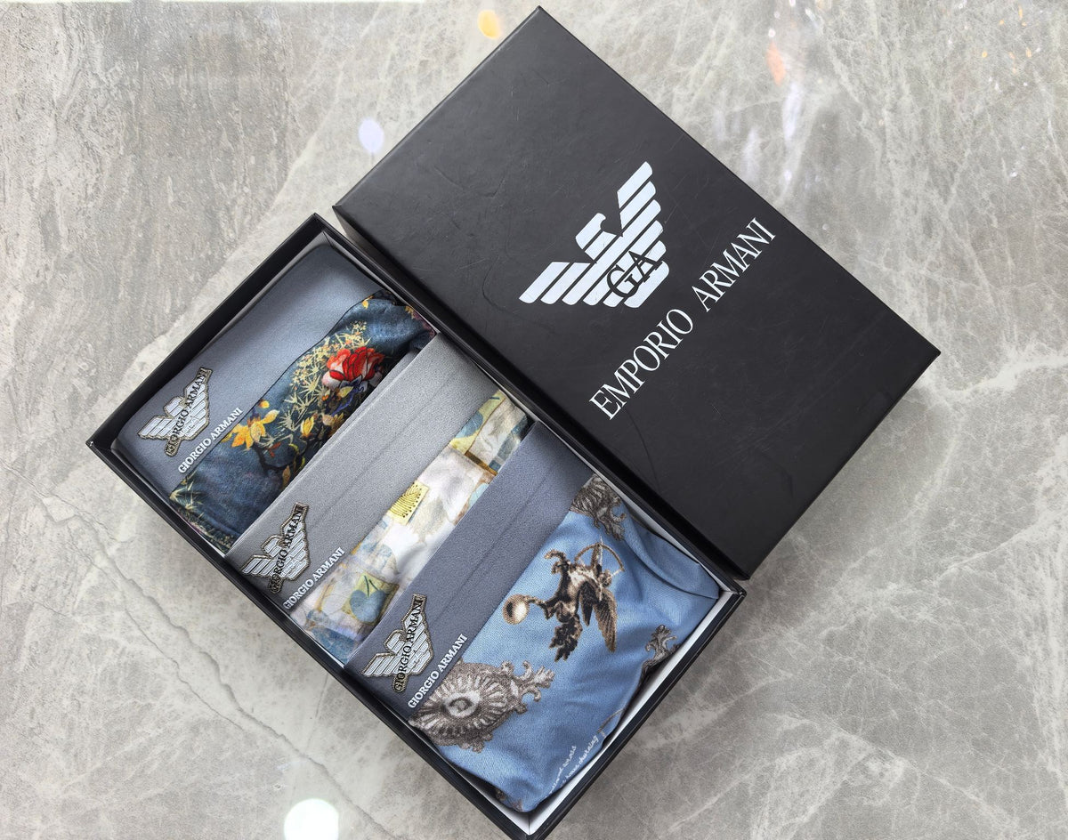 Emporio Armani Light Abstract Print Boxer Briefs, image 6