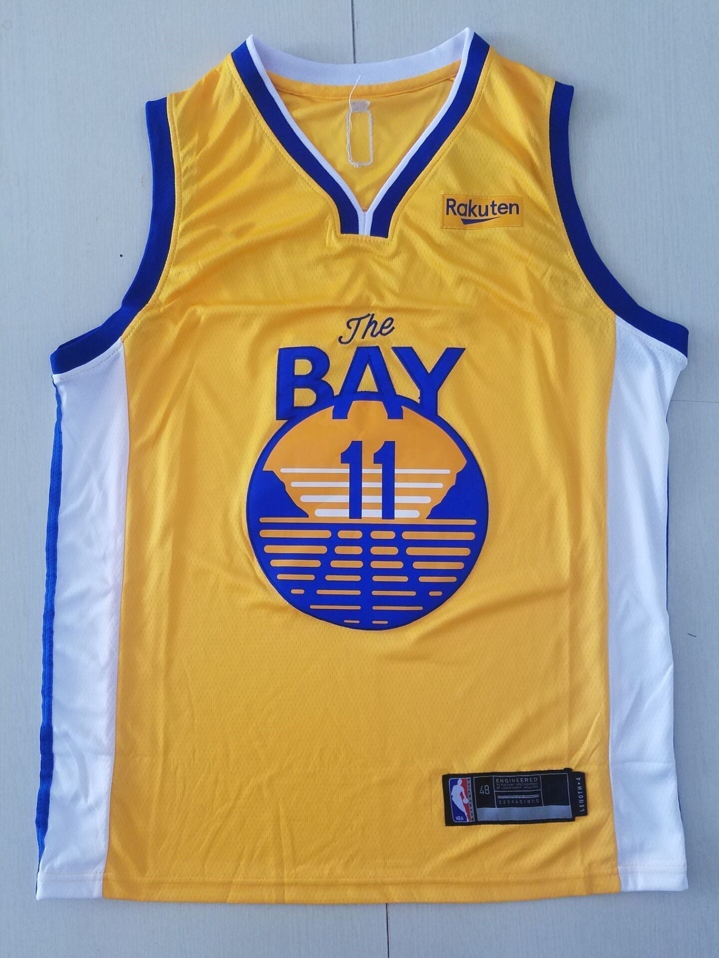 Men's Golden State Warriors Klay Thompson #11 Yellow Fashion Swingman Jerseys