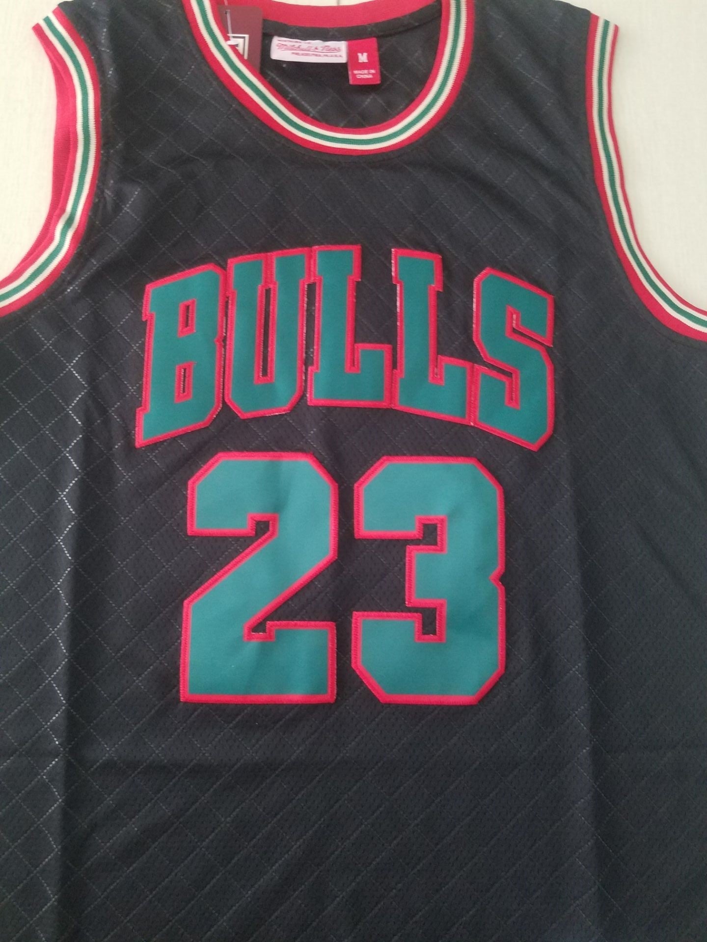 Michael Jordan #23 Chicago Bulls Mitchell & Ness Black Teal 1997-98 St. Patrick's Day Hardwood Classics Swingman Jersey