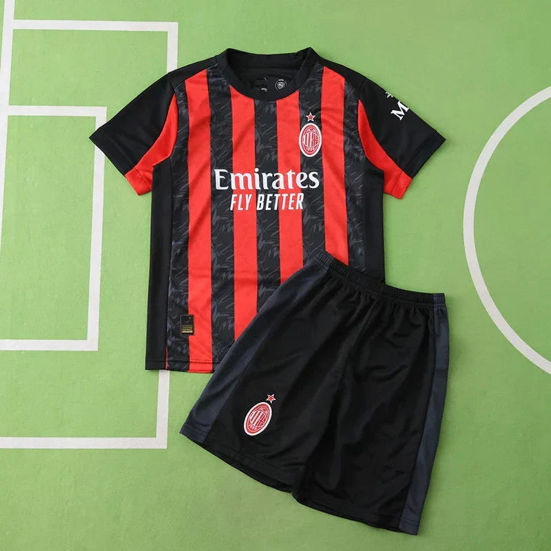 AC Milan 2025/26 Home Kids Kit | Children's Football Jersey
