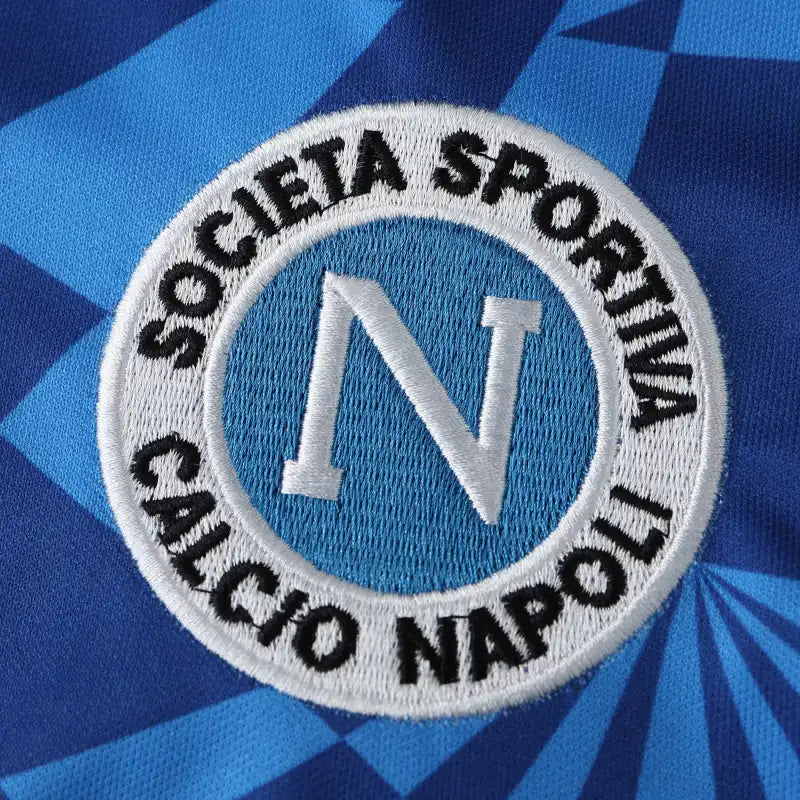 S.S.C. Napoli Home Retro Fan Version 1991/93 – Classic Blue Geometric Football Jersey