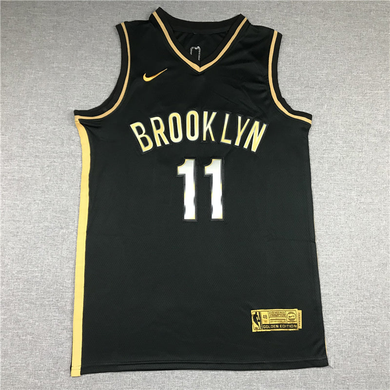 Kyrie Irving #11 Brooklyn Nets 2020/21 Golden Edition Swingman Jersey – Black & Gold NBA Fan Gear
