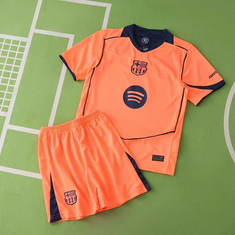 FC Barcelona Third Kids Jersey Kit 2025/26 – Customizable Name & Number