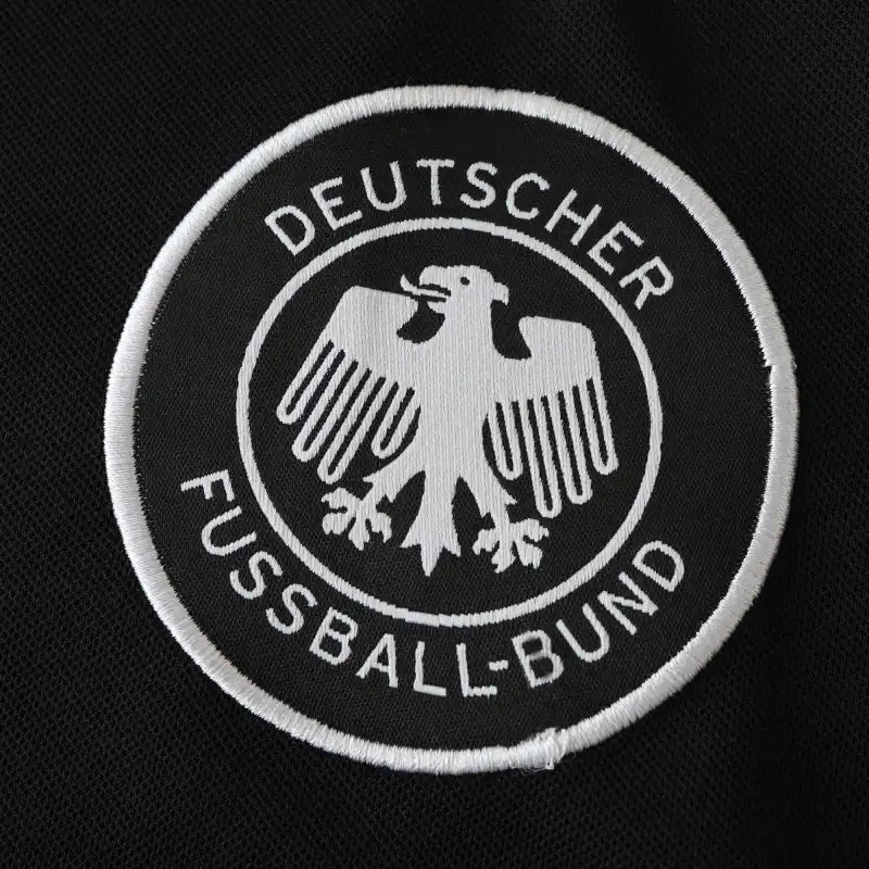 Germany National Team UEFA Training T-Shirt Fan Version 2024/25 – Black & German Flag Sleeve Shirt