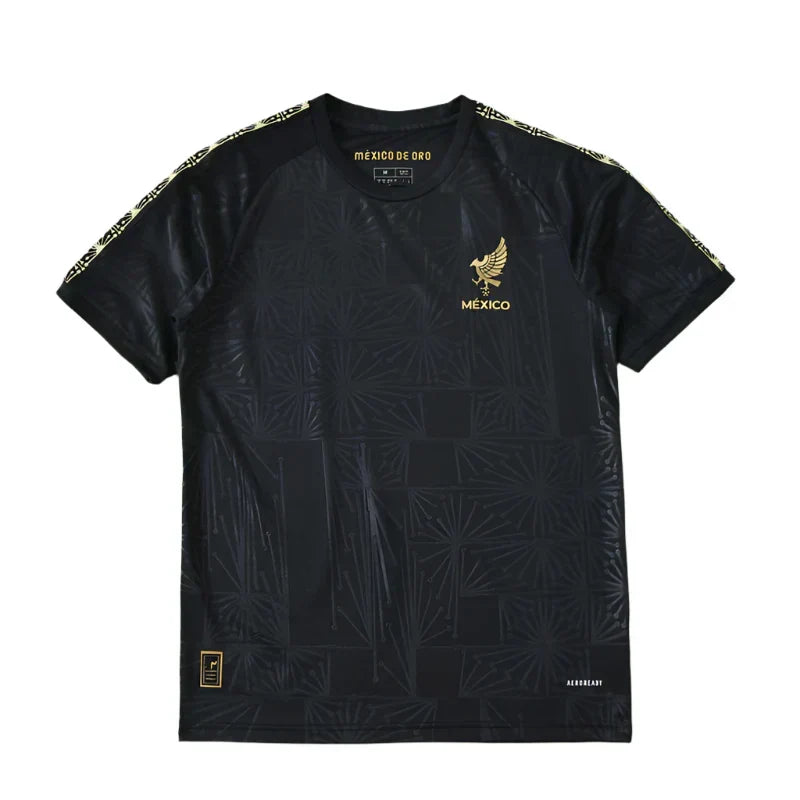 Mexico México de Oro Concept Fan Version Jersey 2025/26 – Black Gold Adidas Originals Football Shirt