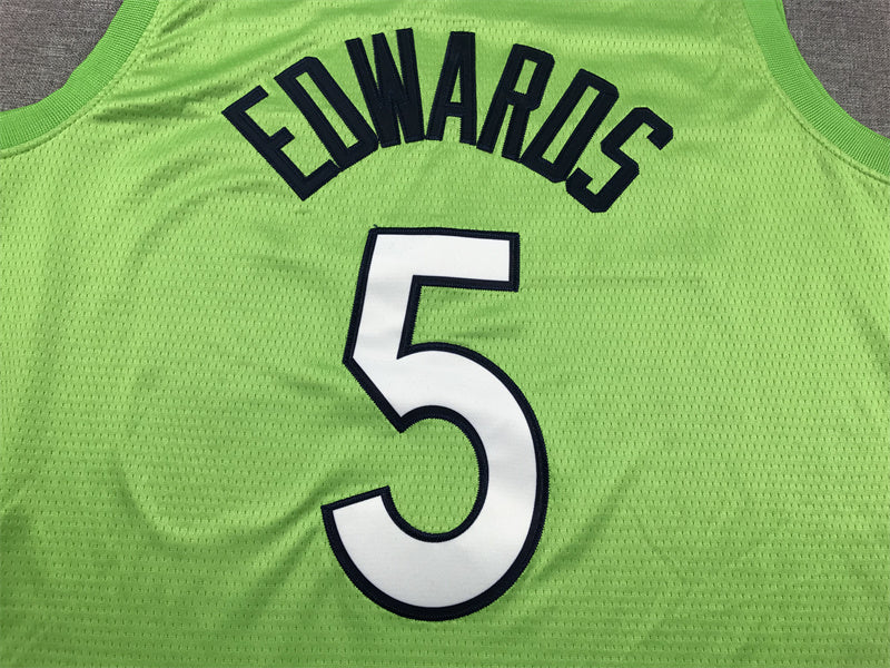 Anthony Edwards #5 Minnesota Timberwolves Neon Green Icon Edition Swingman Jersey – Jordan Brand