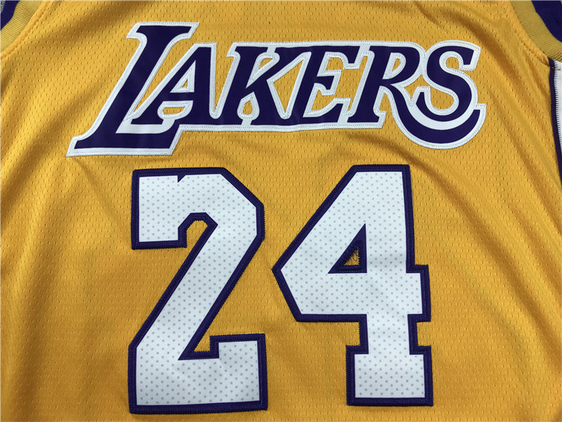 Men's Los Angeles Lakers Kobe Bryant #24 NBA Yellow Jerseys - Retired Edition