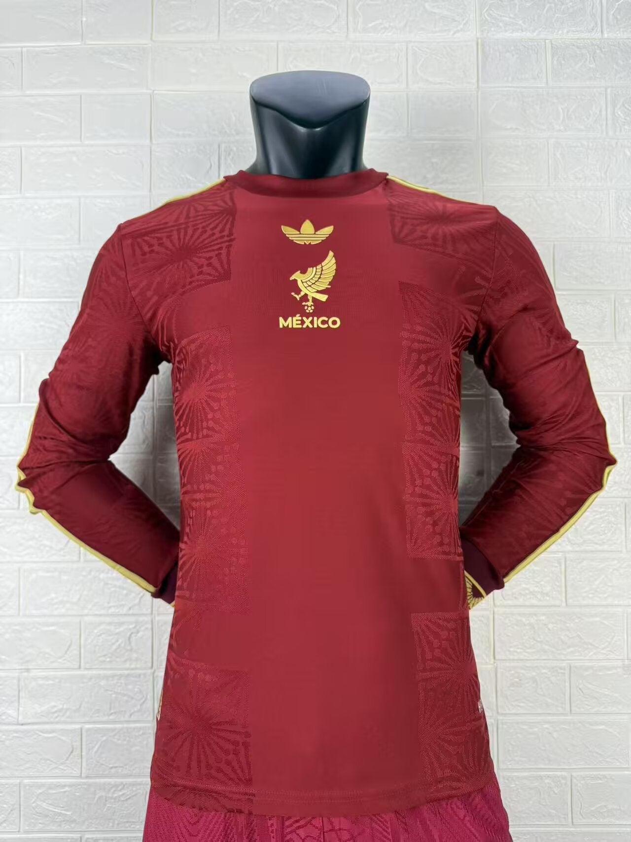 2025-26 Mexico Gold Cup Red Player Long Sleeve Jersey - Men's