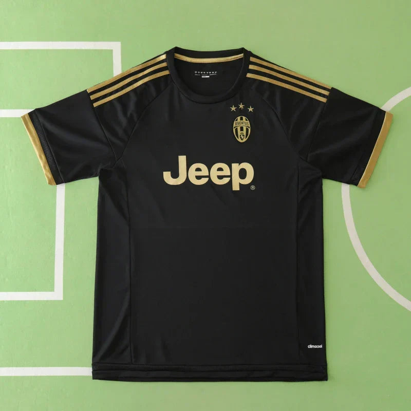 Juventus F.C. Third Retro Fan Jersey 2015/16 — Black & Gold Jeep Edition