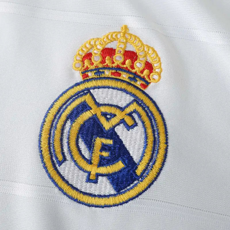 Real Madrid CF Home Retro Fan Version Jersey 2013/14 – White Football Shirt with Orange & Black Trim