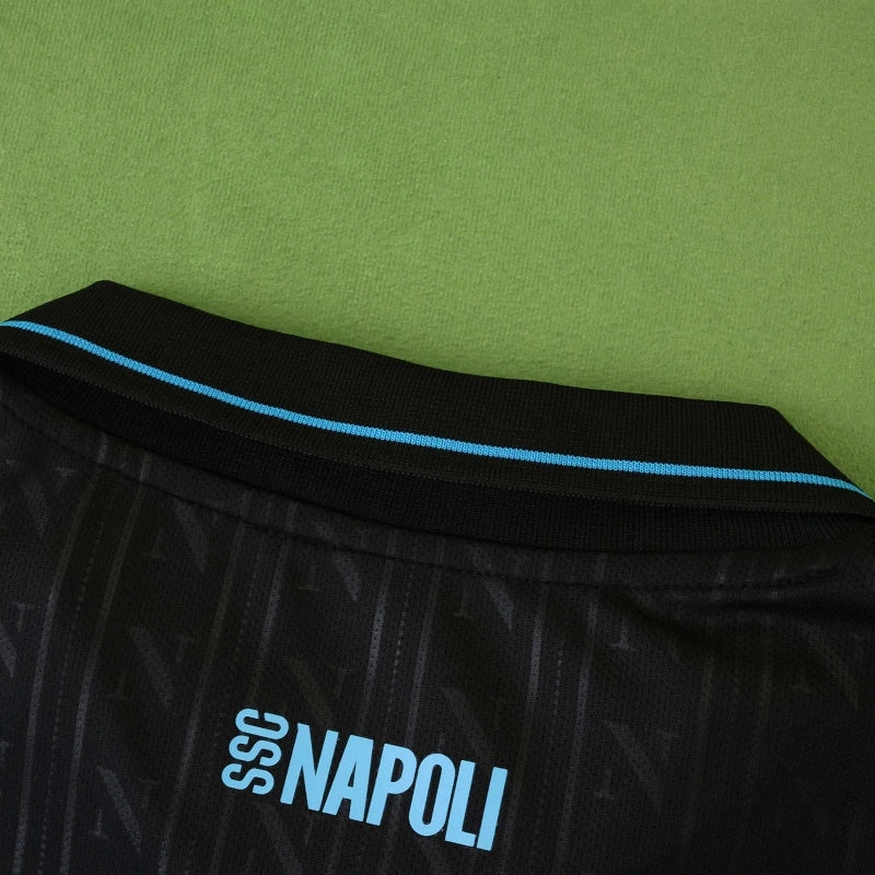 S.S.C. Napoli Third Kit Fan Version 2025/26 – EA7 Black Football Jersey | Custom Name & Patch