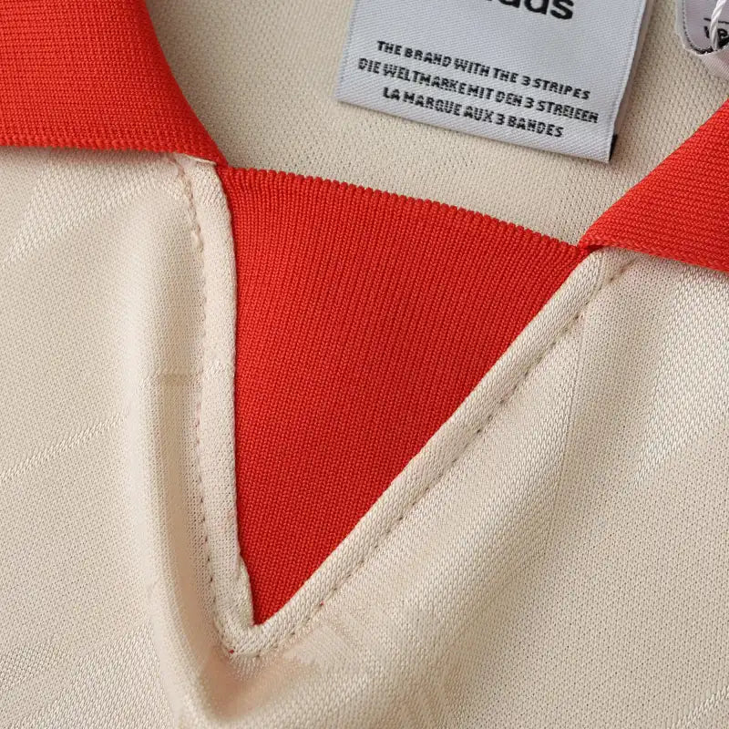 FC Bayern München Retro Collaboration Style Fan Jersey 2024/25 – Cream & Red Polo Collar Shirt