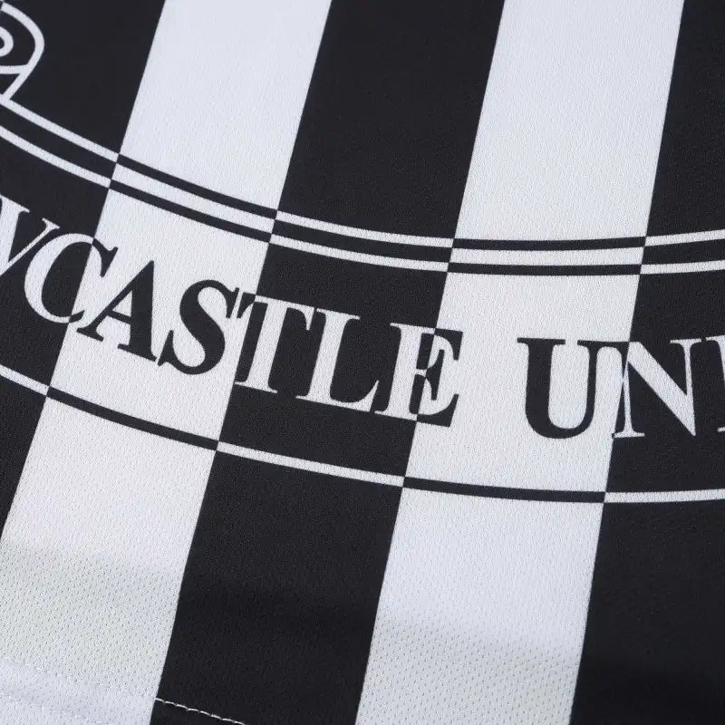 Newcastle United 1997-99 Home Retro Jersey – Black & White Stripe Brown Ale Fan Version