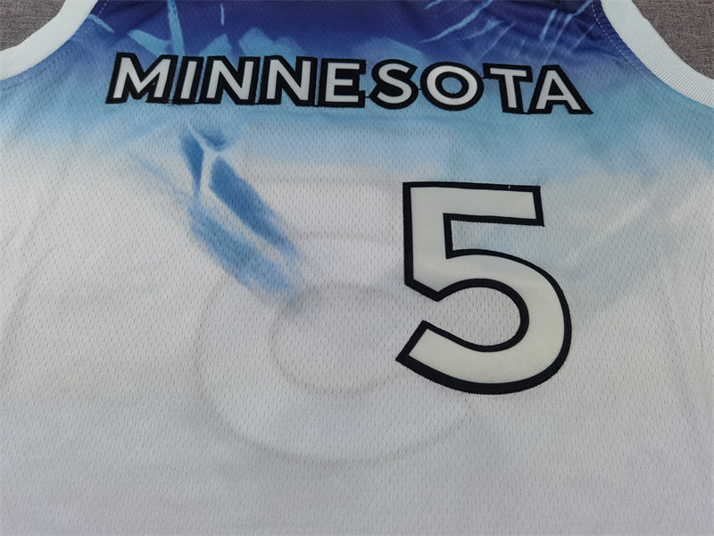 Anthony Edwards #5 Minnesota Timberwolves White 2024-25 City Edition Swingman Jersey – Nike Land of 10,000 Lakes