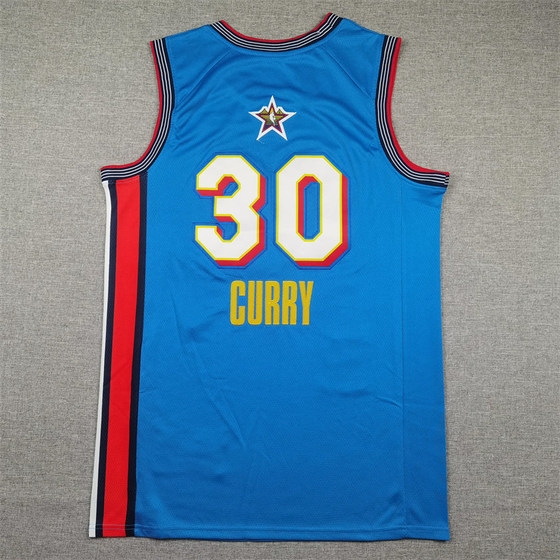 Stephen Curry #30 2025 NBA All-Star Game Jordan Brand Light Blue San Francisco Bay Bridge Star Swingman Jersey