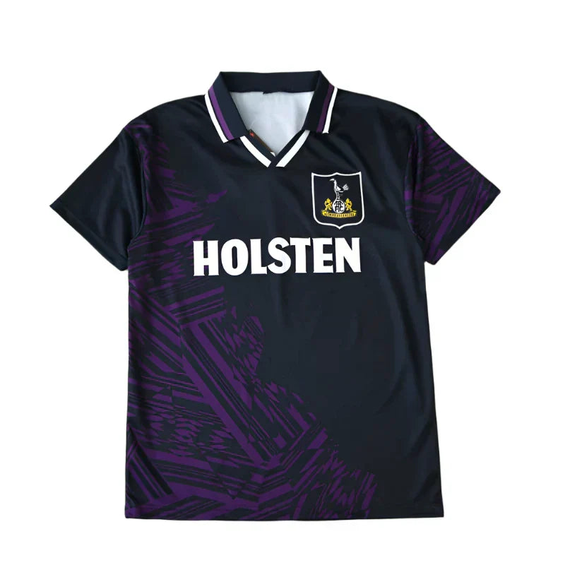 Tottenham Hotspur 1994/95 Away Retro Fan Jersey – Black & Purple | Holsten | Classic Spurs 90s Shirt