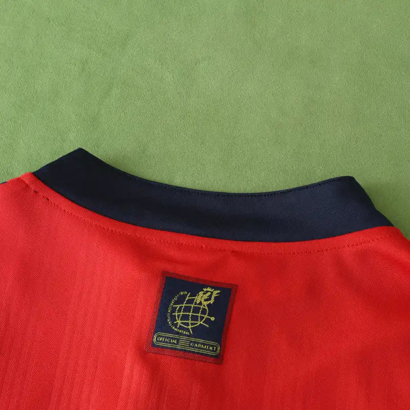 Spain National Team 1996 Home Retro Fan Jersey – Red & Navy | Euro Classic Kit | RFEF