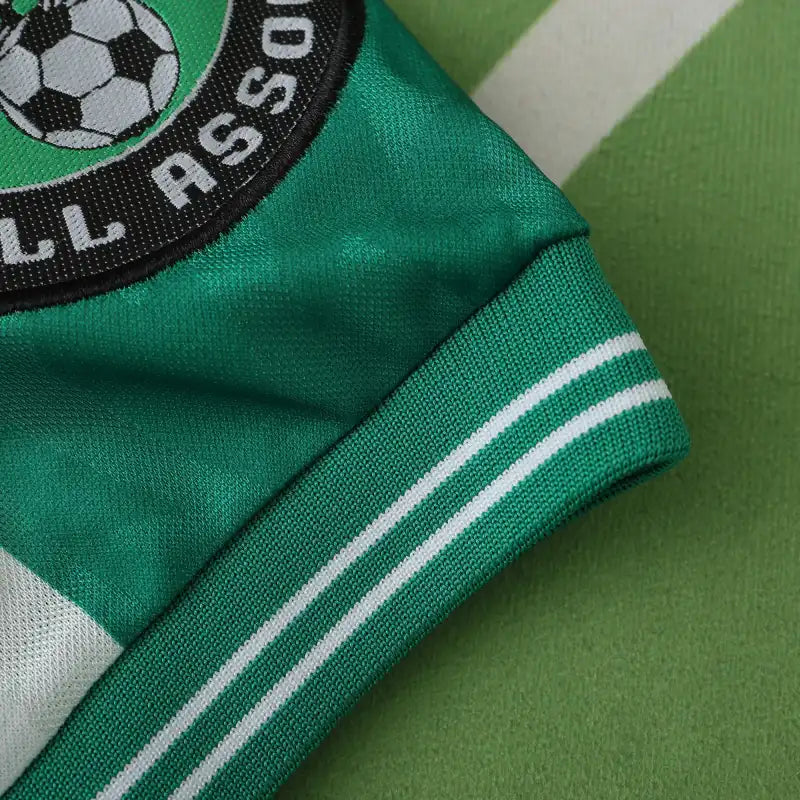 Nigeria National Team 1996 Away Retro Jersey – White & Green Olympic Gold Fan Version
