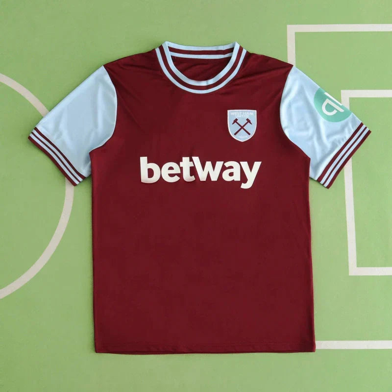 West Ham United Home Fan Version 2024/25 – Claret Premier League Football Jersey | Crossed Hammers Crest