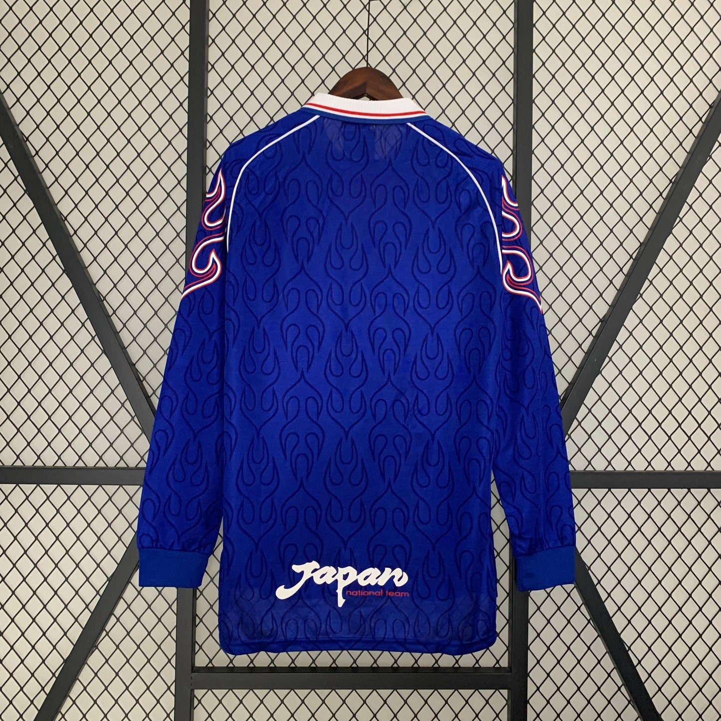 Japan 1998 World Cup Home Long Sleeve Retro Soccer Jersey – Asics JFA Flame Nakata Nakayama Ono Kit
