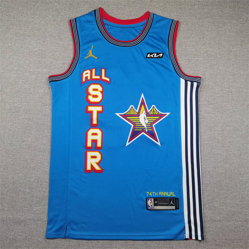 Stephen Curry #30 2025 NBA All-Star Game Jordan Brand Light Blue San Francisco Bay Bridge Star Swingman Jersey
