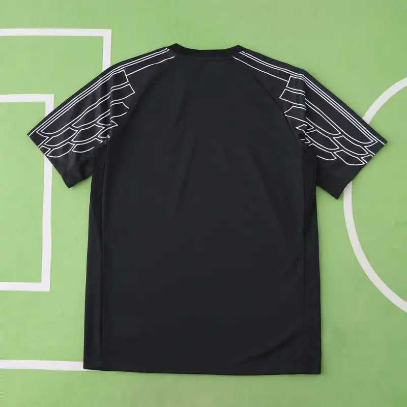 PSG 2024/25 Fourth Jersey – All Black Wing Outline Kvaratskhelia Dembélé Fan Version