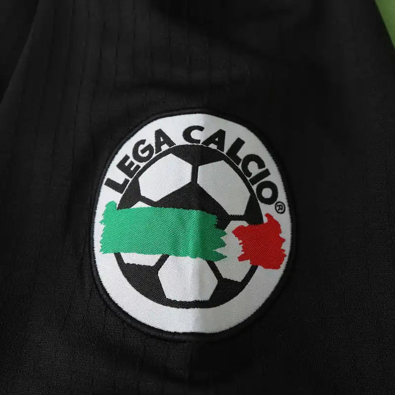 S.S. Lazio 1998/99 Away Retro Fan Jersey – Black & Sky Blue | CIRIO Sponsor Classic Kit