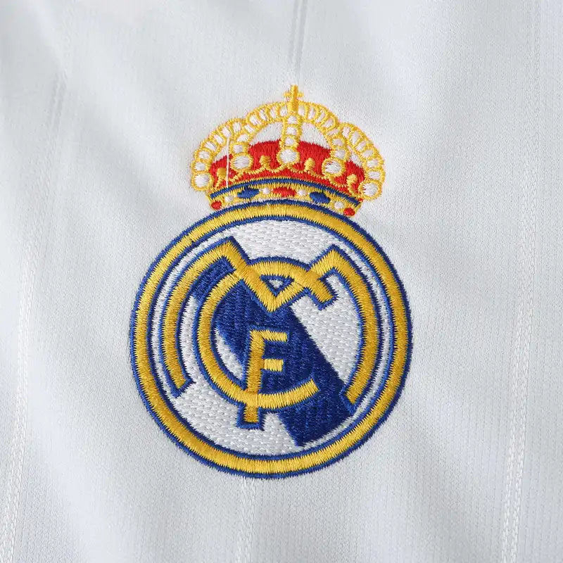 Real Madrid CF Home Retro Fan Version Jersey 2012/13 – White Football Shirt with Navy & Teal Trim