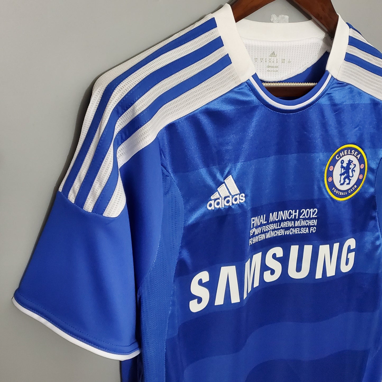 Chelsea 2011-12 Champions League Final Retro Jersey – Adidas Blue Samsung Munich Final Kit | Drogba Lampard Terry Era
