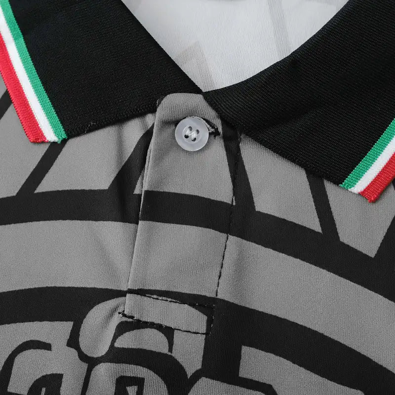 Mexico Away Retro Fan Version Jersey 1998 – Black Grey Aztec Sun Stone France World Cup Football Shirt