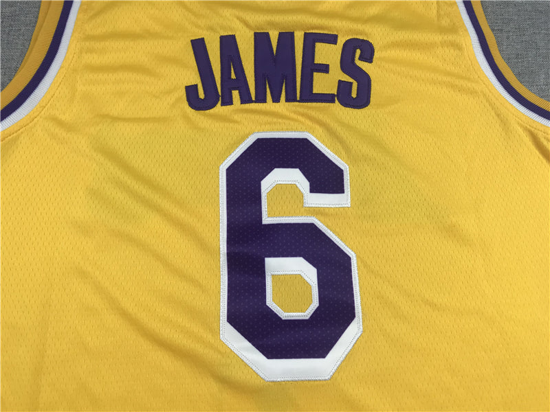 LeBron James #6 Los Angeles Lakers Gold 2022-23 Icon Edition Home Swingman Jersey