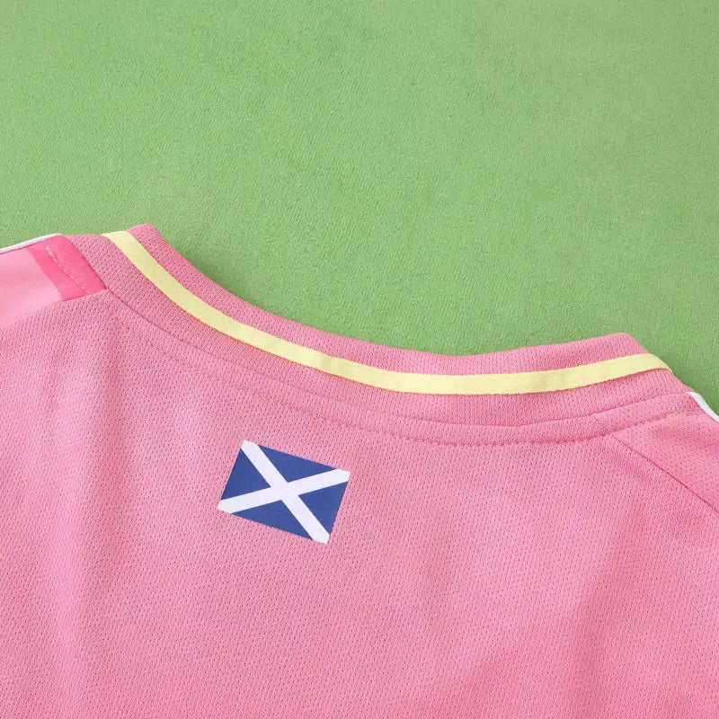 Scotland National Team Away Fan Version 2025/26 – Adidas Pink & Lime Yellow Football Jersey