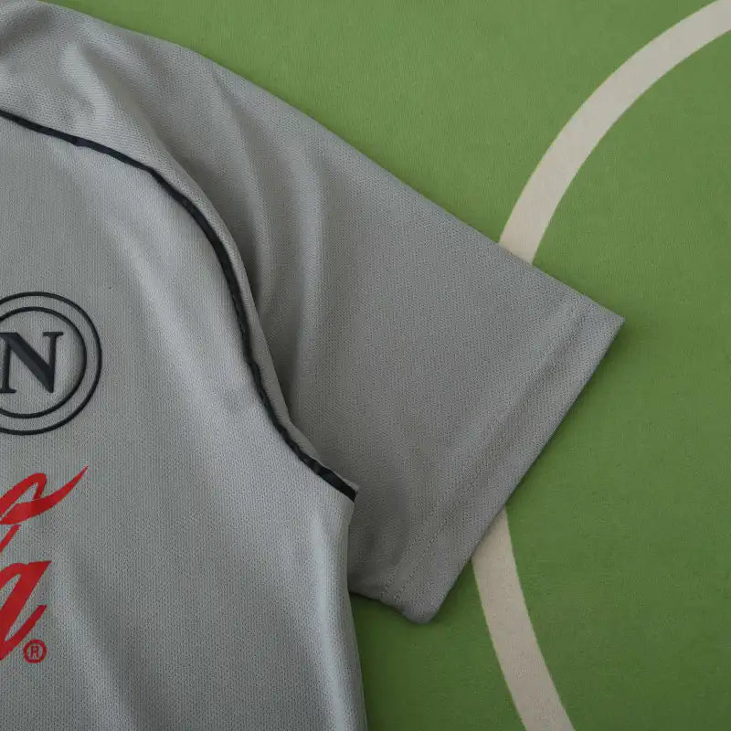 S.S.C. Napoli x Coca-Cola Training Shirt Fan Version 2024/25 – Grey Football Jersey
