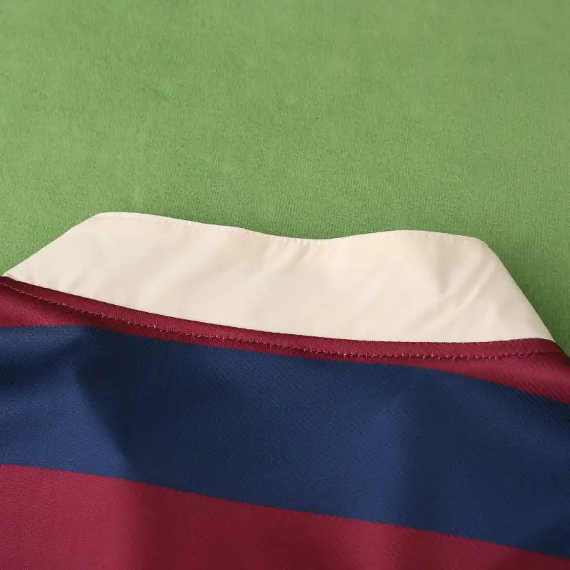 Newcastle United 1995-97 Away Retro Jersey – Blue & Red Stripe Brown Ale Fan Version