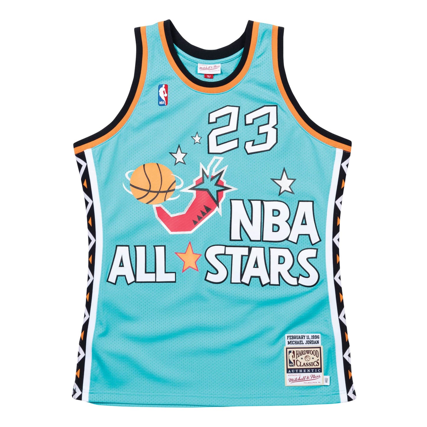 Michael Jordan #23 1996 NBA All-Star Game Mitchell & Ness Teal Hardwood Classics Authentic Jersey