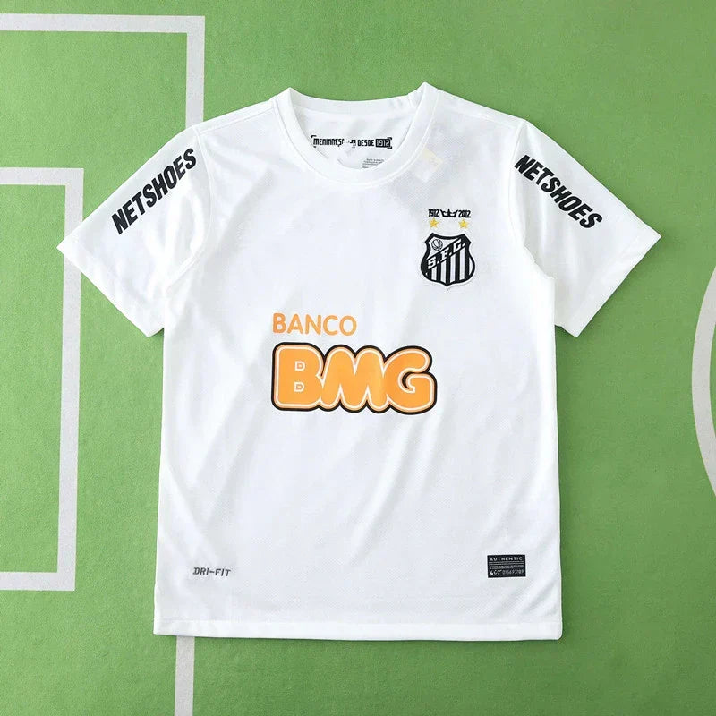 Santos FC Home Retro Kids Kit 2013 – Nike Dri-FIT White Jersey & Shorts Set | Neymar Jr #11