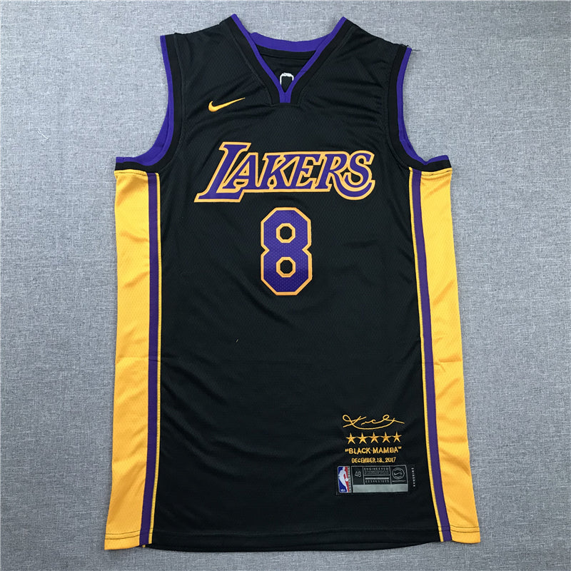 Kobe Bryant #8 Los Angeles Lakers Black Mamba Retirement Edition Black Swingman Jersey – Nike 5-Star