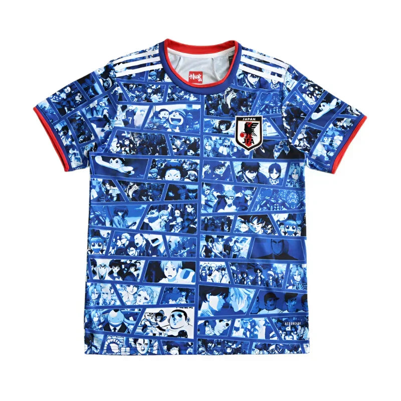 Japan National Team Anime Special Edition Fan Jersey 2024/25 – Blue Manga Print