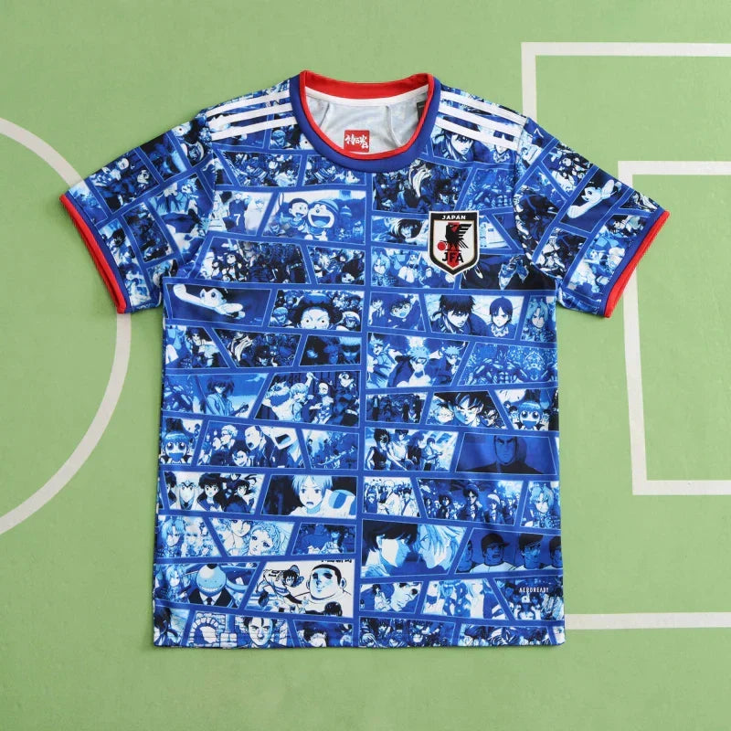 Japan National Team Anime Special Edition Fan Jersey 2024/25 – Blue Manga Print