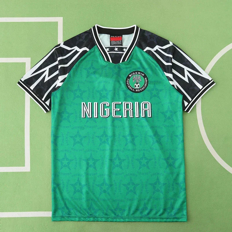 Nigeria National Team 1994/95 Home Retro Jersey – Green Lightning Sleeve World Cup Fan Version