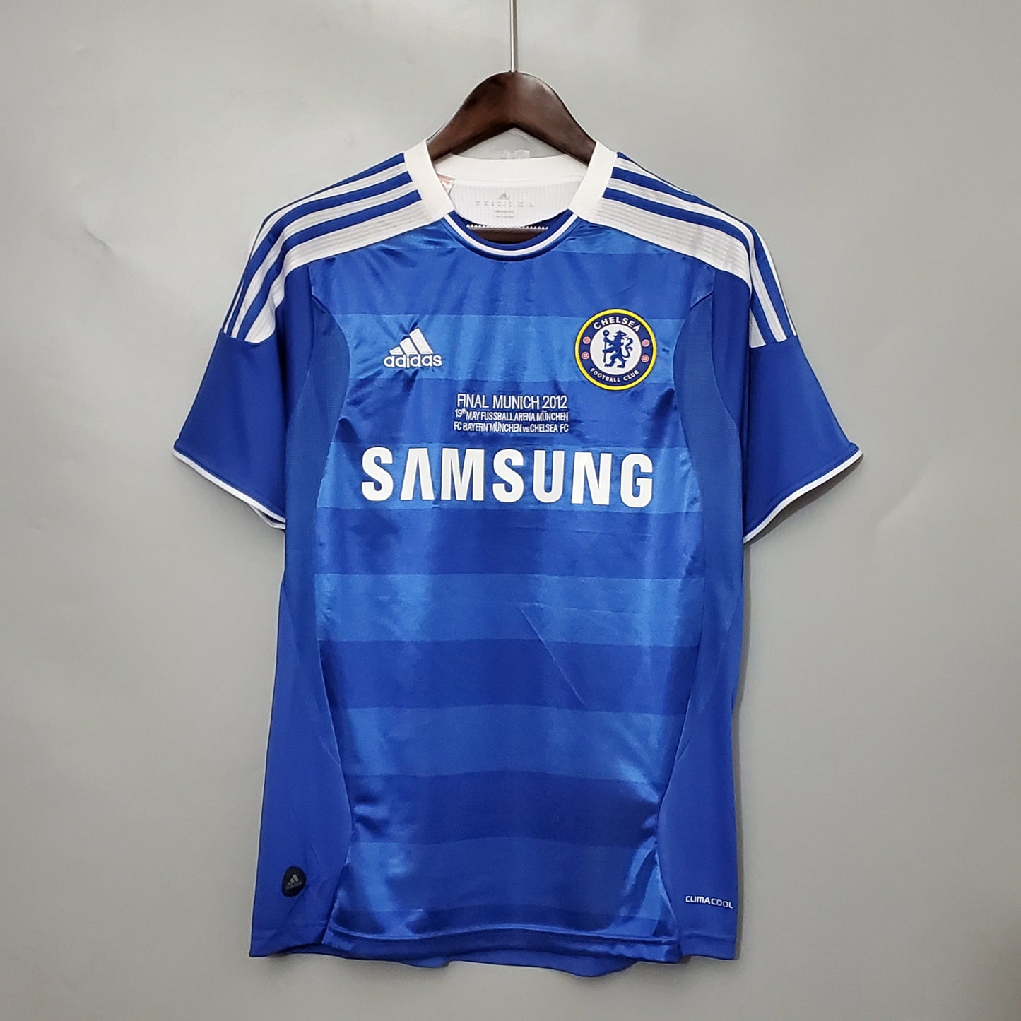 Chelsea 2011-12 Champions League Final Retro Jersey – Adidas Blue Samsung Munich Final Kit | Drogba Lampard Terry Era