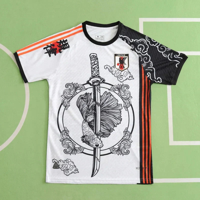 Japan National Team 2024/25 Special Edition Samurai Art Fan Jersey – JFA Koi Katana Graphic
